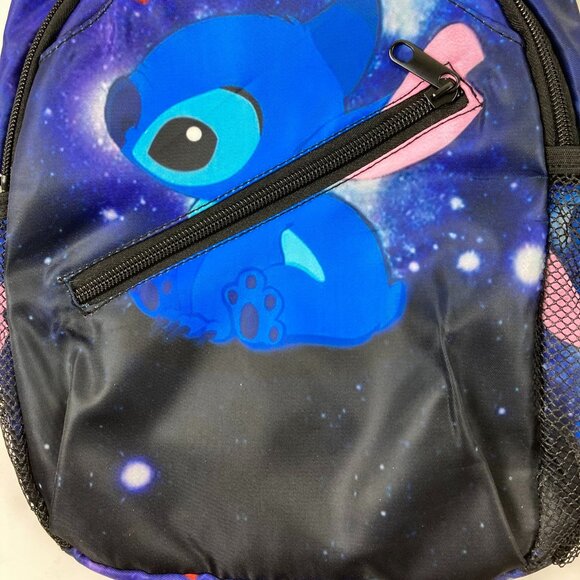 Stitch Messenger Sling Bag Crossbody 1 Shoulder Strap Backpack Blue & Black 14x3 - Picture 6 of 8